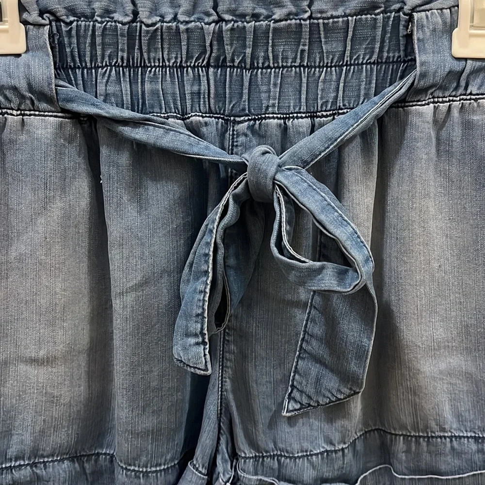 Blue tie shorts, size small - Picture 3 of 5